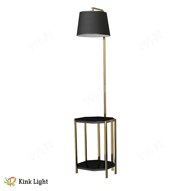 Filat Floor Lamp Classic Metal Black-Gold 3D model image 1