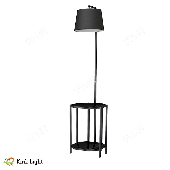 Filat Floor Lamp Classic Metal Black-Gold 3D model image 2