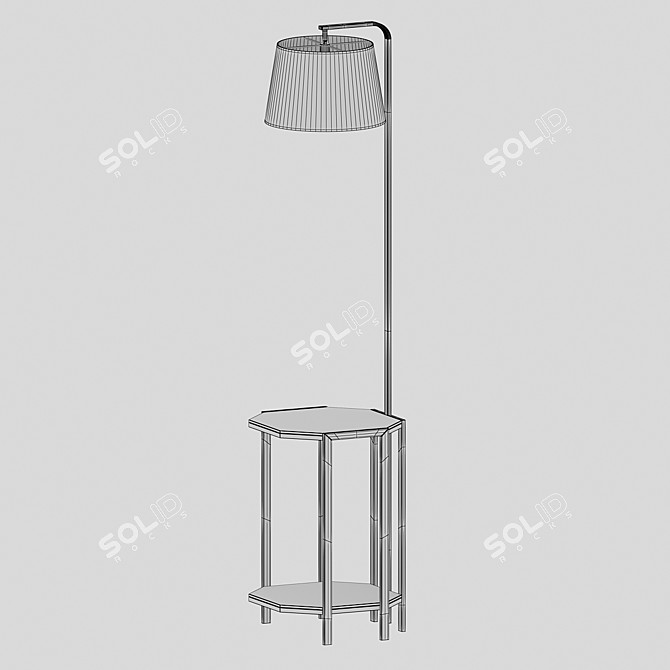 Filat Floor Lamp Classic Metal Black-Gold 3D model image 3