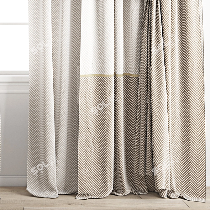 Polygonal Curtain Models Set 3D model image 3