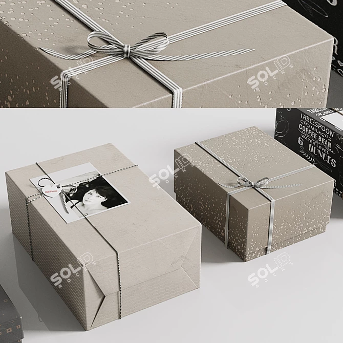 Christmas Gift Boxes 3D Model 3D model image 4