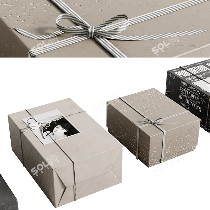 Christmas Gift Boxes 3D Model 3D model image 10