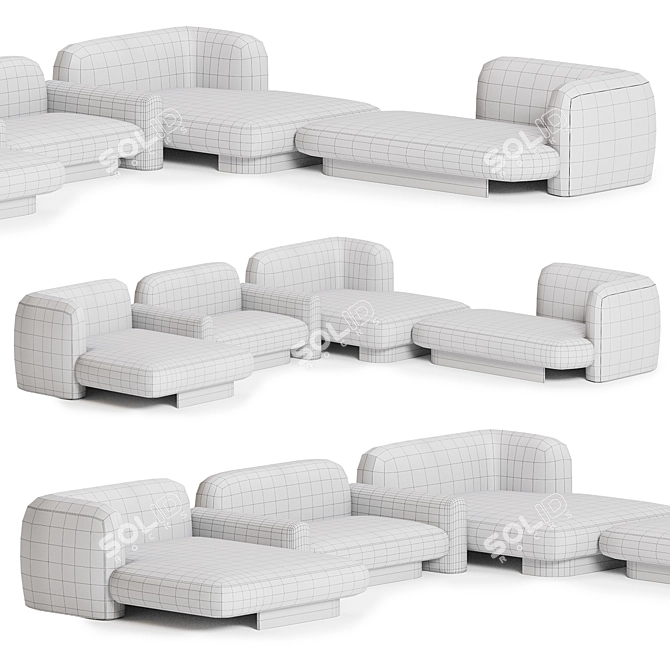 Modern Pop Sofa by Delcourt 3D model image 3