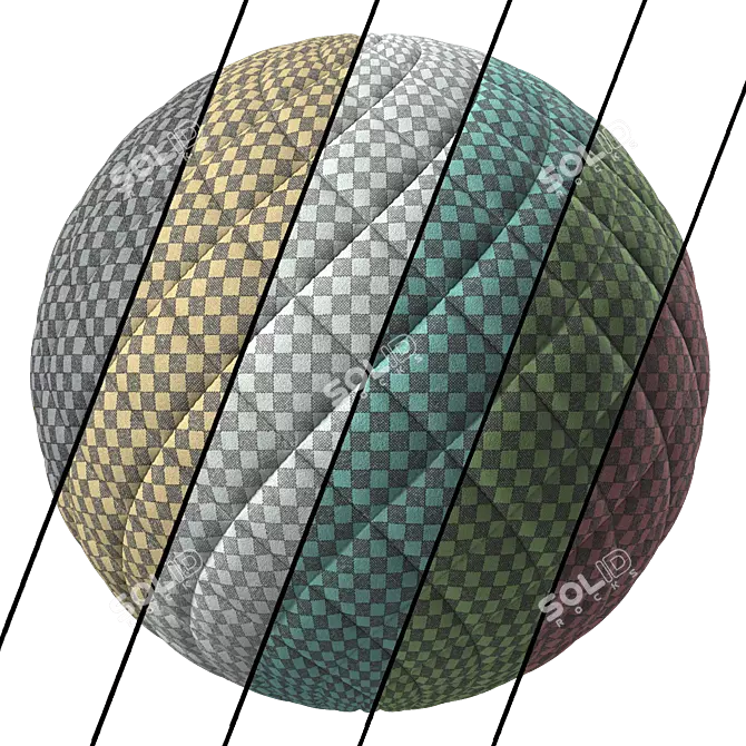 Title: Stitched Velvet Fabric Texture 3D model image 1