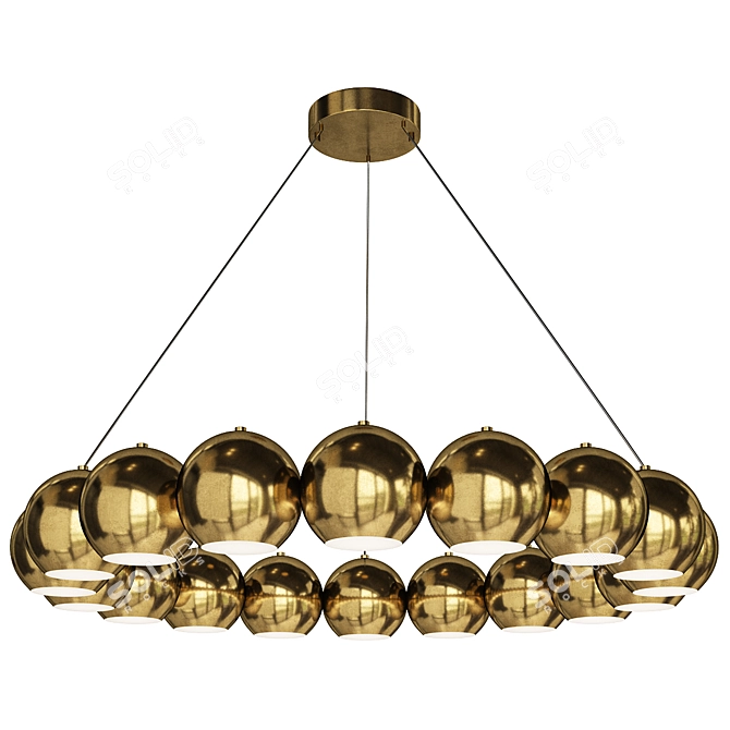 Sleek Timebeus Pendant Light 3D model image 1