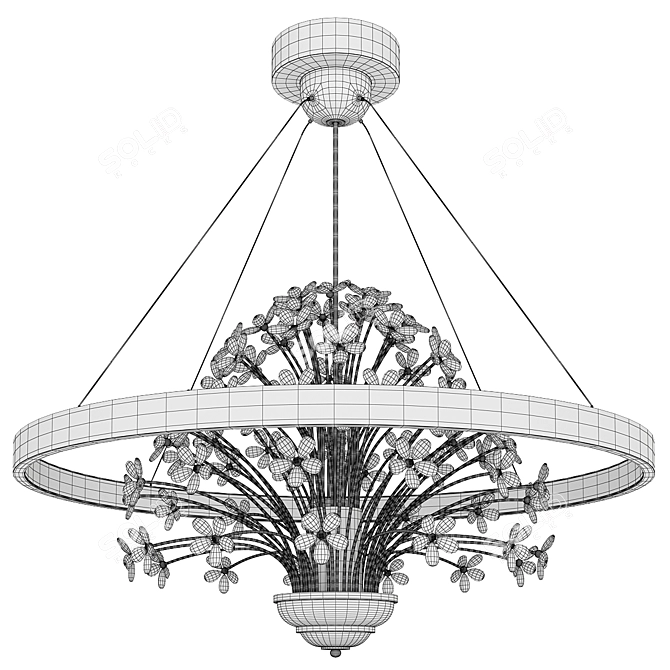 Elegant Cassia Chandelier 2013 3D model image 2