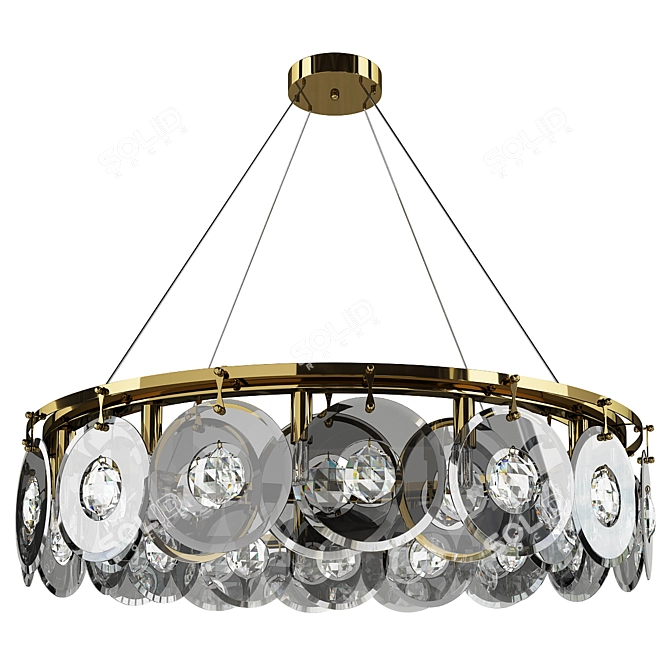 Luxury Round Chandelier 2013 Model 3D model image 1