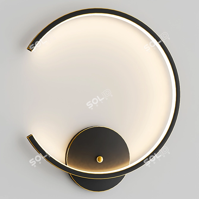 Modern Designer Lamp RIN 3D model image 2