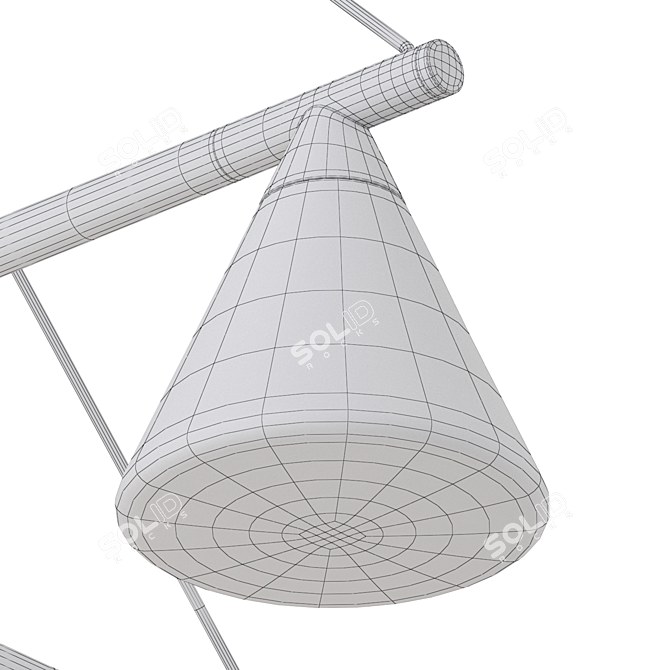 Modern Probe Chandelier Light 3D model image 4