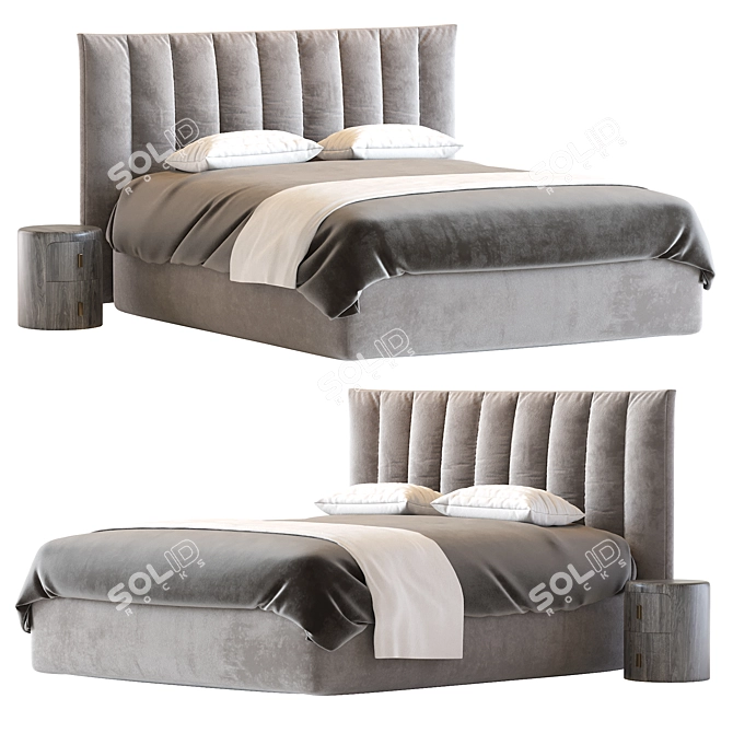 Modern Strauss Bed Frame 2016 3D model image 1
