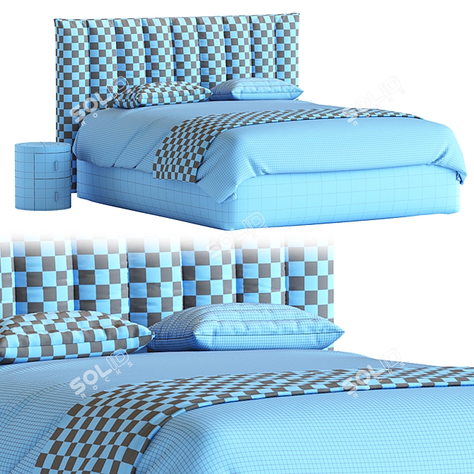 Modern Strauss Bed Frame 2016 3D model image 7