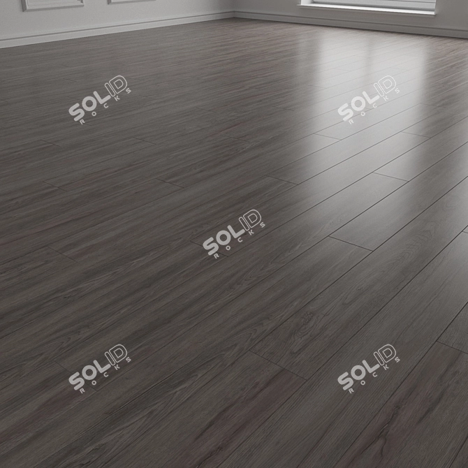 Dark Oak Laminate Flooring 3D model image 2