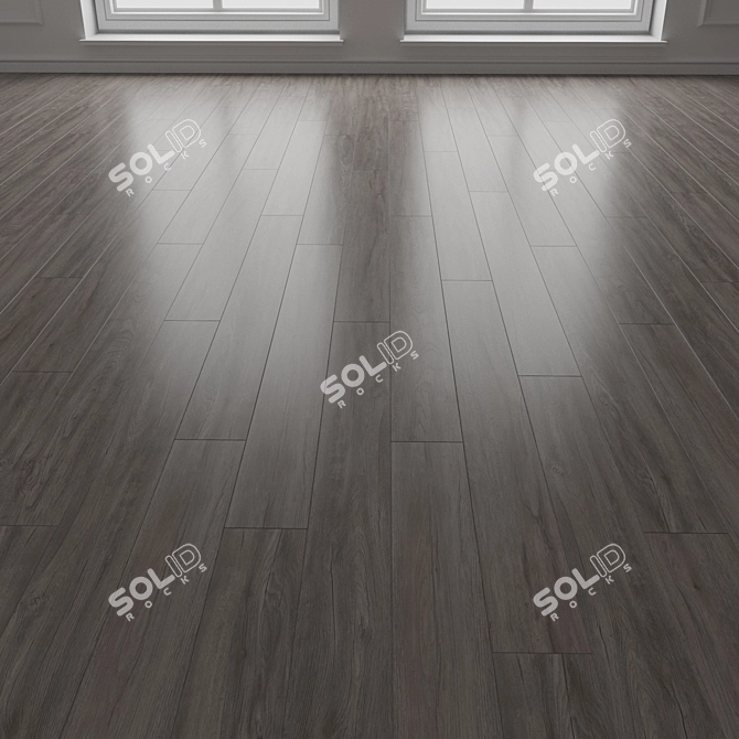 Dark Oak Laminate Flooring 3D model image 3