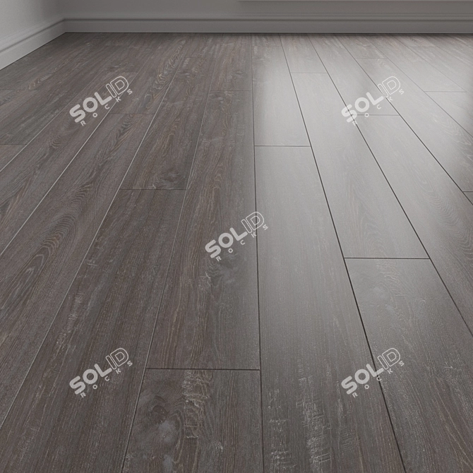 Premium Wood Parquet Flooring 3D model image 1