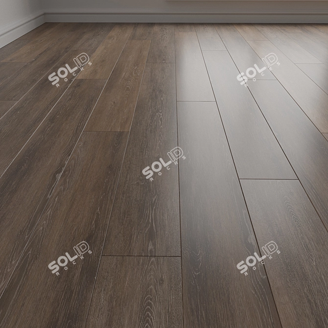 Engineered Dark Oak Parquet 3D model image 1