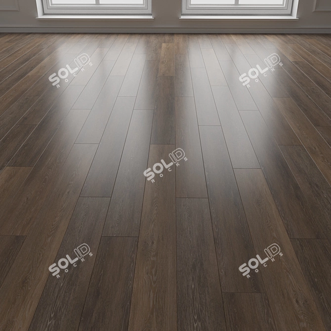 Engineered Dark Oak Parquet 3D model image 3