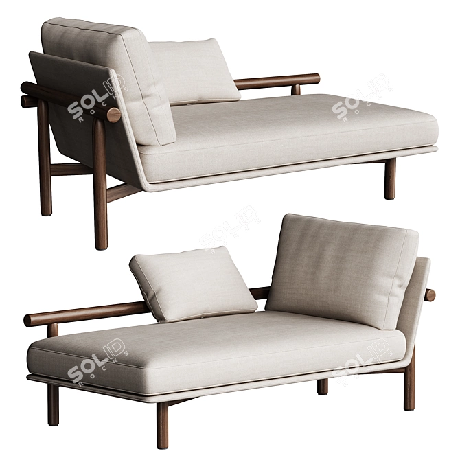 District Eight STILT Upholstered Daybed 3D model image 1