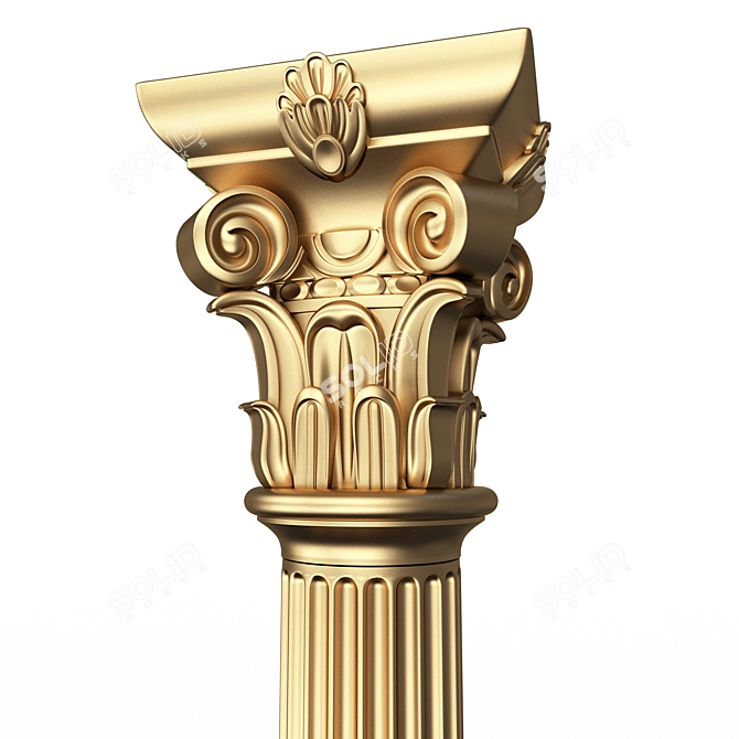 Elegant 3D Column Capital Model 3D model image 2