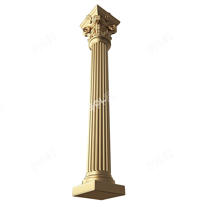 Elegant 3D Column Capital Model 3D model image 4