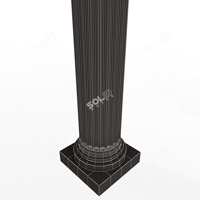 Elegant 3D Column Capital Model 3D model image 7