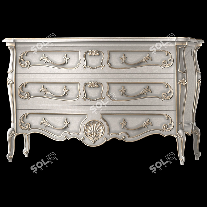 Craftcode 1988 Dresser & Nightstand 3D model image 4