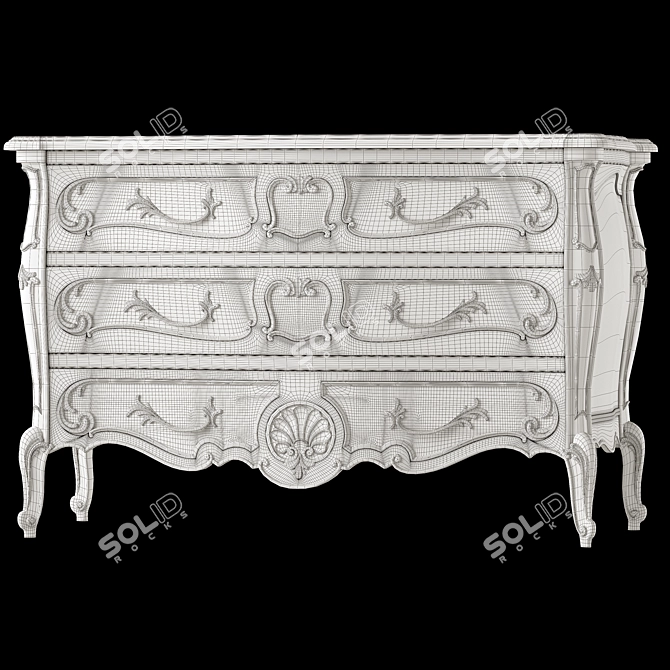 Craftcode 1988 Dresser & Nightstand 3D model image 5