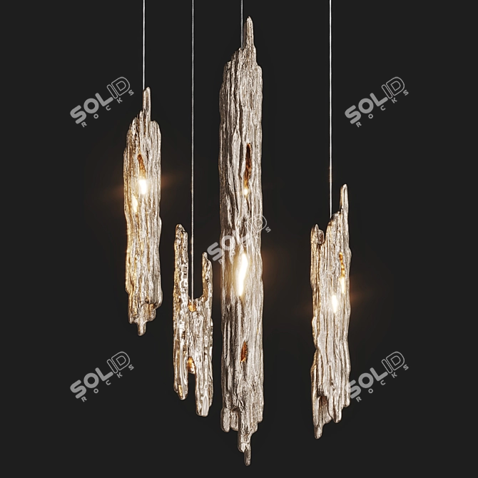 Teak Branch Pendant Lights 3D model image 5