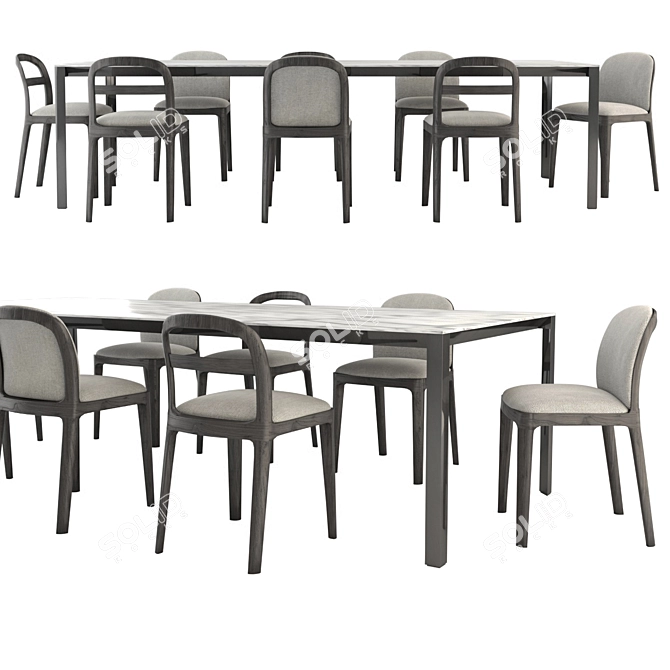 Molteni&C Table Set 3D model image 1