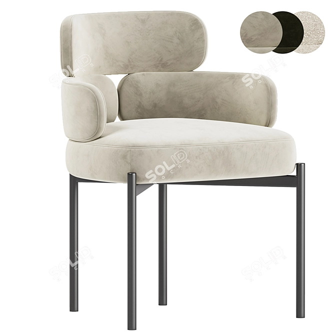 Sylvie Chair: Modern Elegance Unleashed 3D model image 3