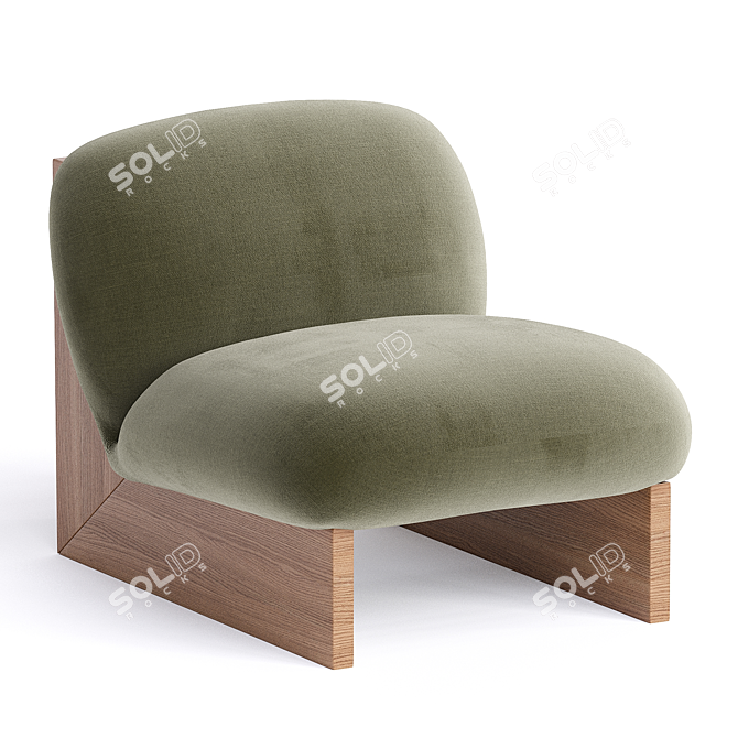  Luxe Modern Ziggy Armchair 3D model image 1