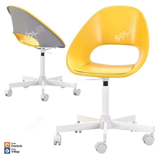 Sleek Swivel Chair Model Kit 3D model image 2