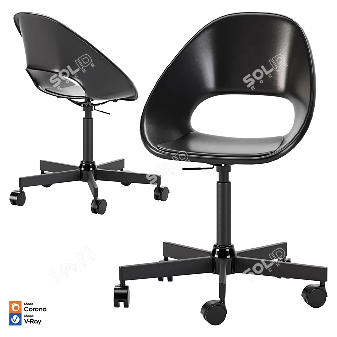 Sleek Swivel Chair Model Kit 3D model image 4