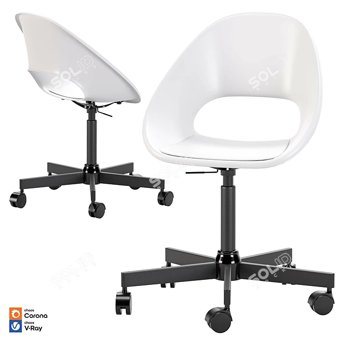 Sleek Swivel Chair Model Kit 3D model image 5