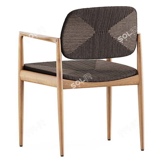 Modern Yoko Cord Outdoor Chair 3D model image 5