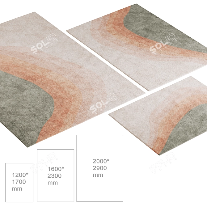 Arka Textured Carpet La Redoute 3D model image 3