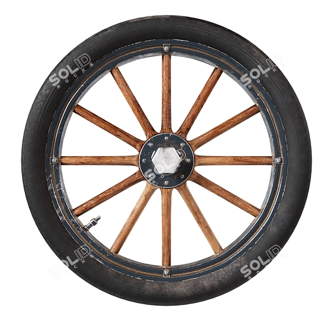 Antique Quadro Wheel 3D model image 1