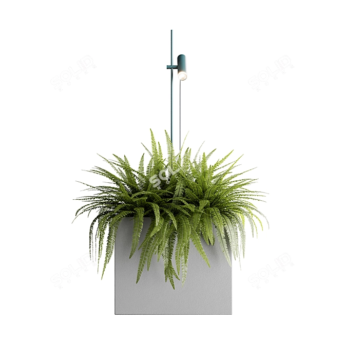 Fern Dots Planter Lamp 3D model image 2