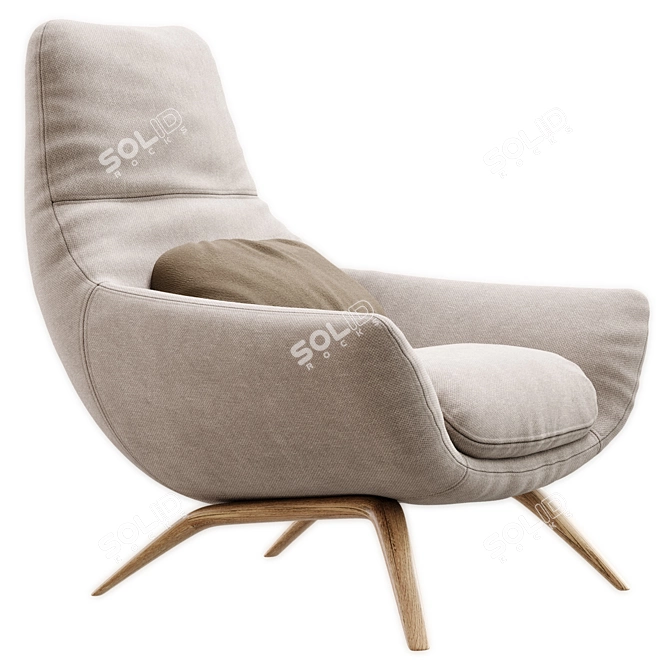 ERMES Modern Designer Furniture Set 3D model image 2