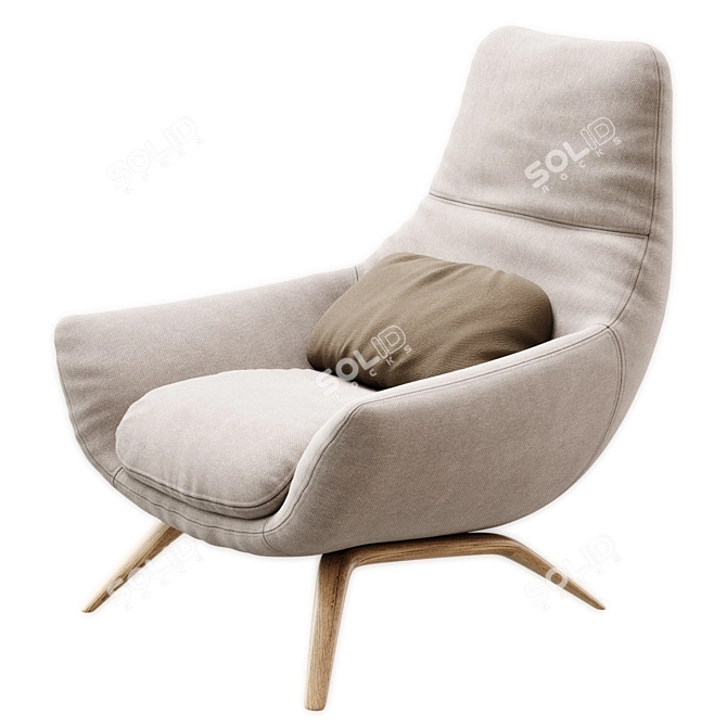 ERMES Modern Designer Furniture Set 3D model image 4