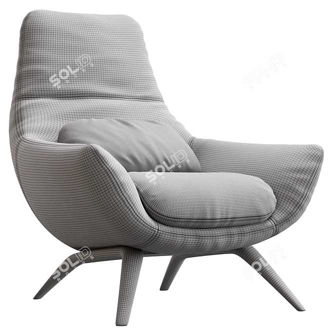 ERMES Modern Designer Furniture Set 3D model image 5