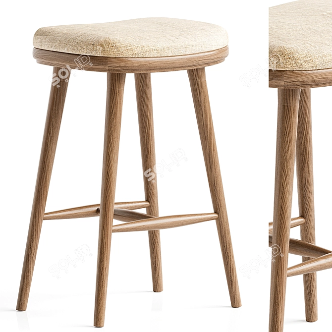 Modern Tab Bar Stool 3D model image 1