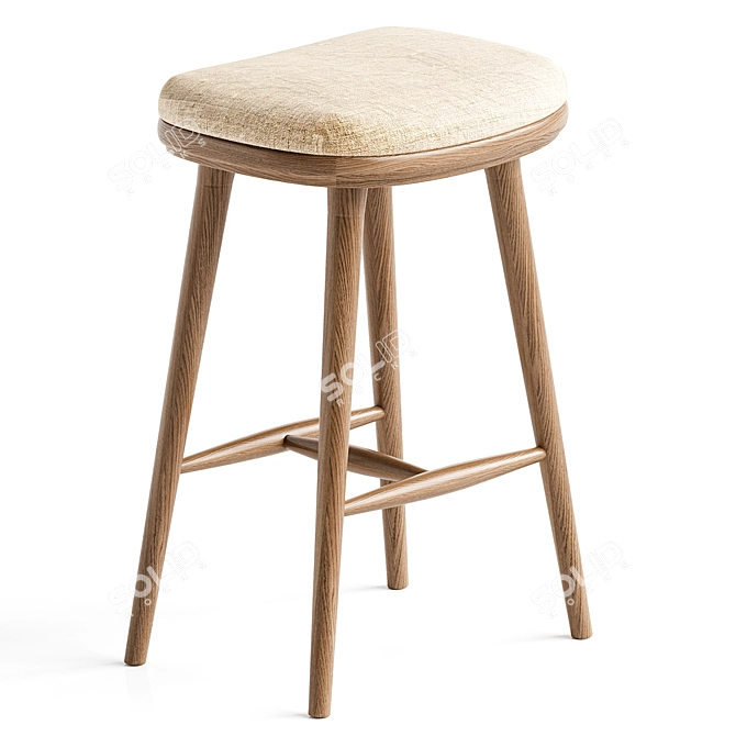 Modern Tab Bar Stool 3D model image 2