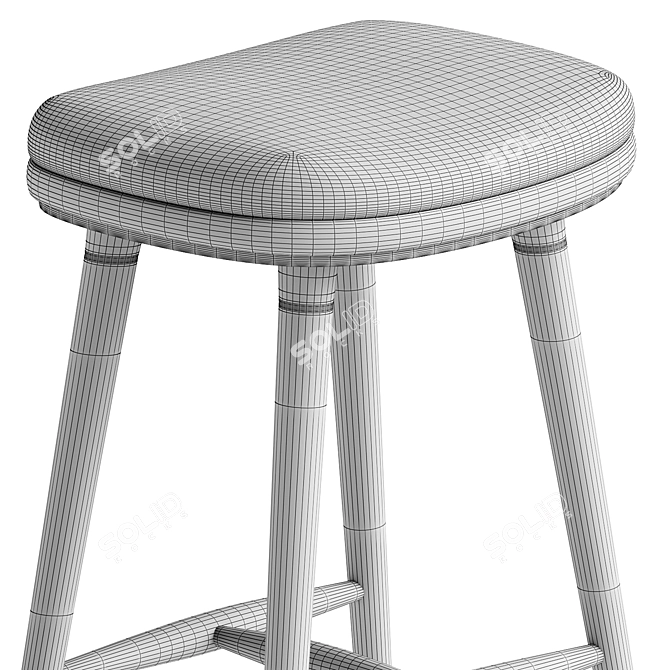 Modern Tab Bar Stool 3D model image 3