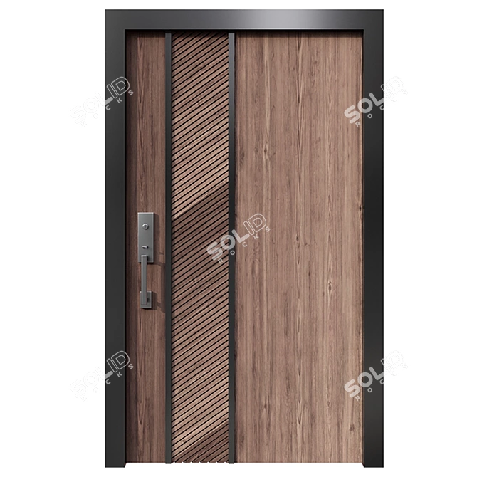 Versatile Entrance Door Collection 3D model image 4