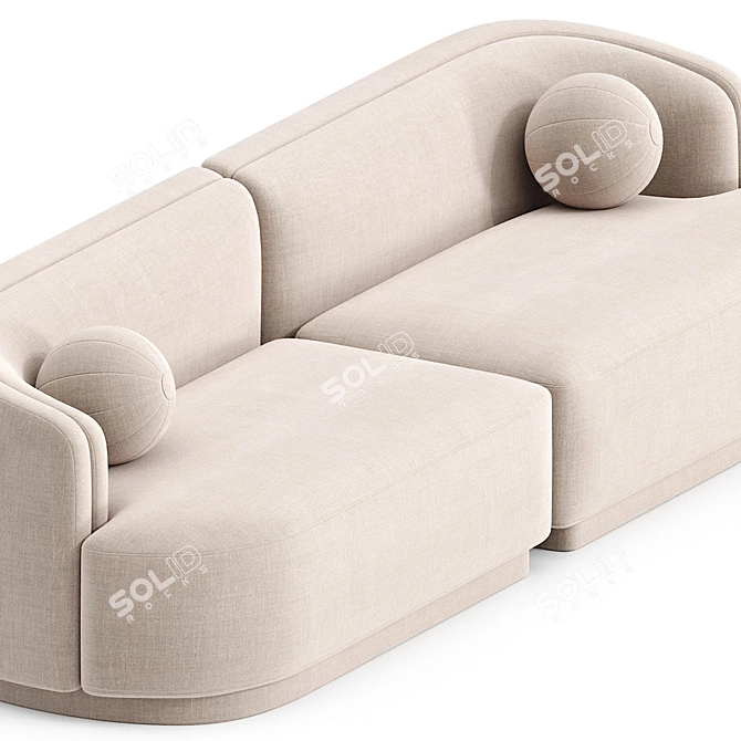 Modern Modular Ouray 2-Piece Sofa 3D model image 2