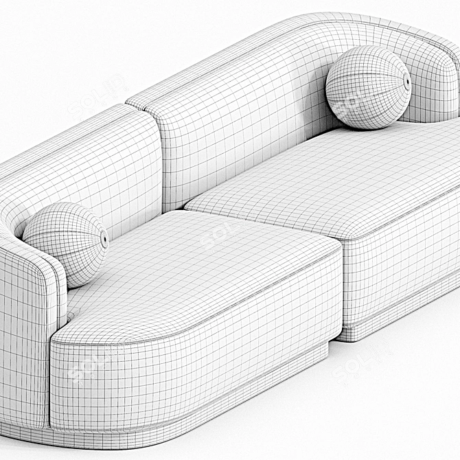 Modern Modular Ouray 2-Piece Sofa 3D model image 3