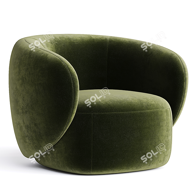 Stylish SWELL Armchair Design 3D model image 1