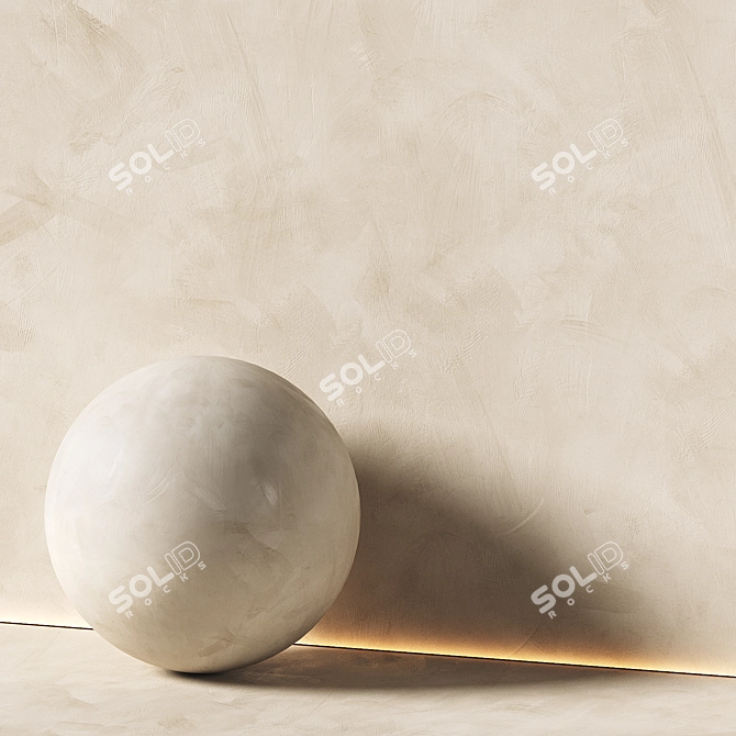 Beige Decorative Plaster Material 3D model image 1