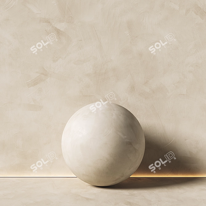 Beige Decorative Plaster Material 3D model image 2