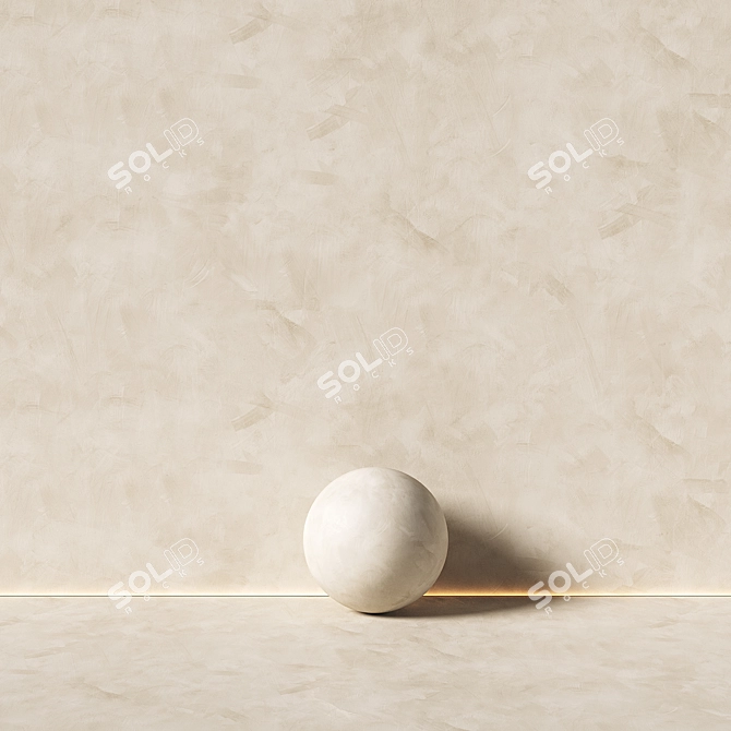 Beige Decorative Plaster Material 3D model image 3